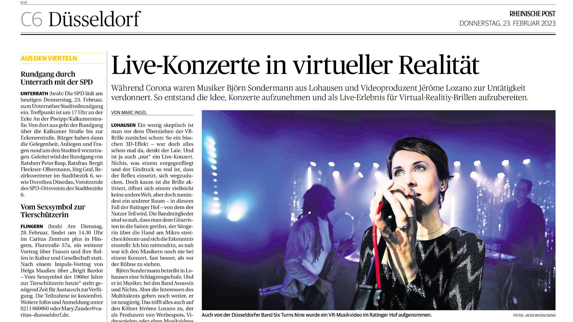 RHEINISCHE POST: A full-page feature on our ON STAGE projects!